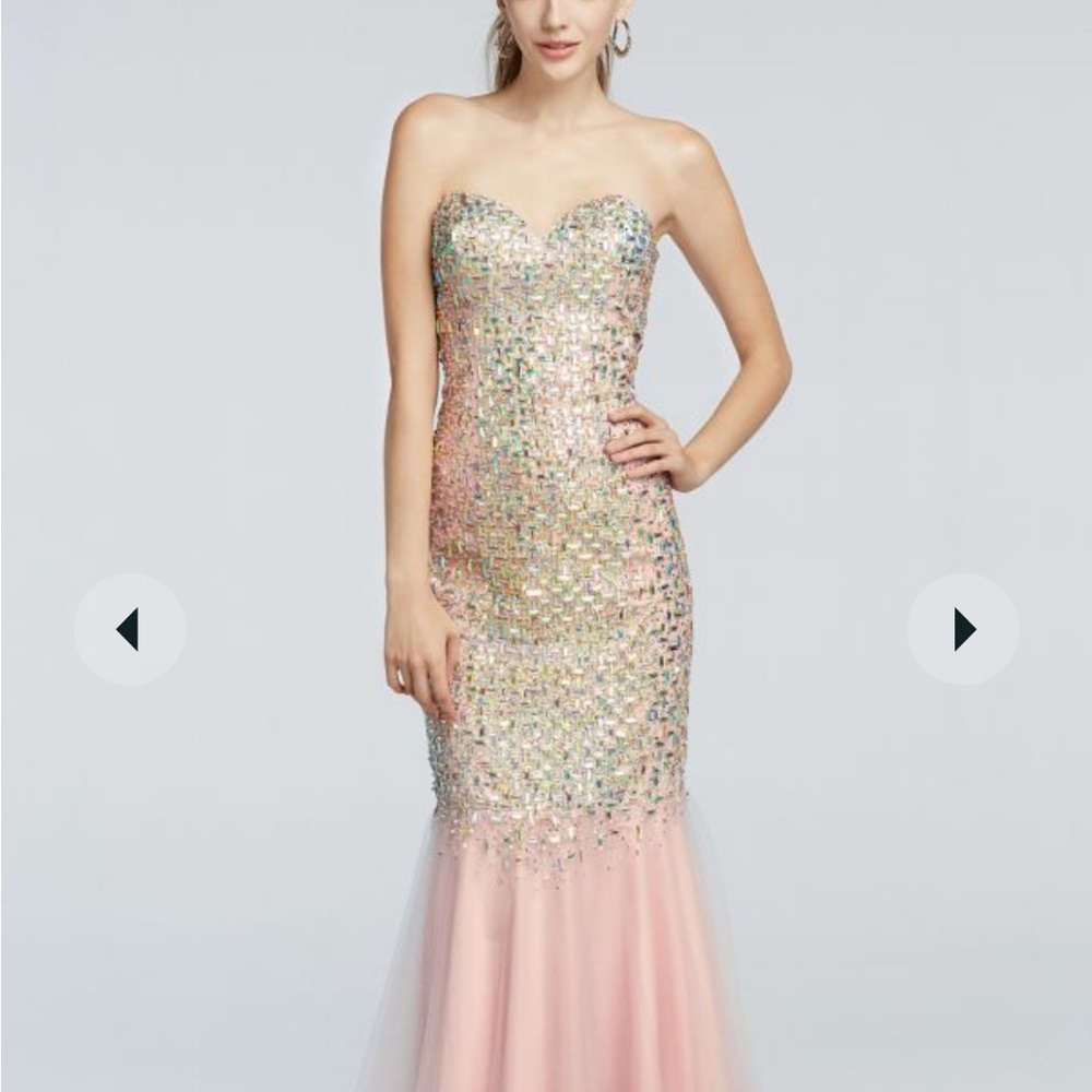 Crystal Beaded Mermaid Prom Dress